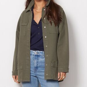 Good American Utility Jacket Army Green Size 0 (XS) NWT‎